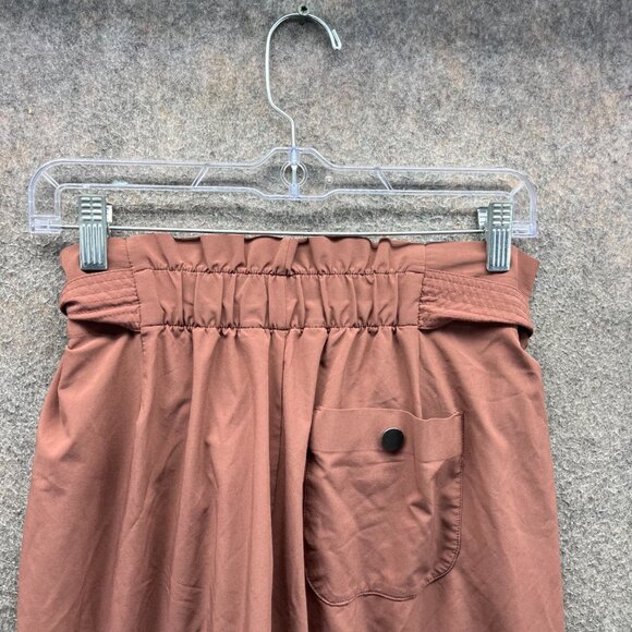 Athleta Skyline Pants Women 6 Brown Tie Waist Athletic Stretch Yoga Straight - Picture 6 of 10